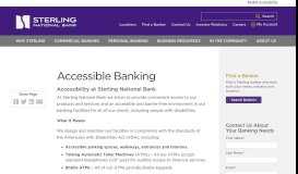 
							         Accessible Banking | Sterling National Bank								  
							    