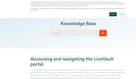 
							         Accessing and navigating the LiveVault portal - Cloud Direct								  
							    