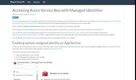 
							         Accessing Azure Service Bus with Managed Identities - Joonas W's blog								  
							    
