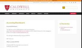 
							         Accessing Blackboard - Caldwell University, New Jersey								  
							    