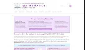 
							         Accessing Core Curriculum Unit Plans - SFUSD Mathematics								  
							    