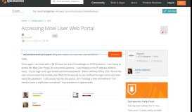 
							         Accessing Mitel User Web Portal - VoIP Forum - Spiceworks Community								  
							    