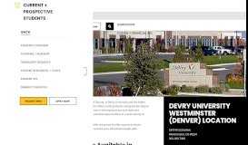 
							         Accessing MyDeVry Student Portal - Westminster Campus								  
							    