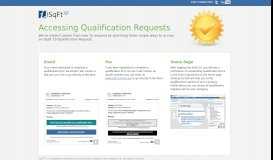 
							         Accessing Qualification Requests - iSqFt 10								  
							    