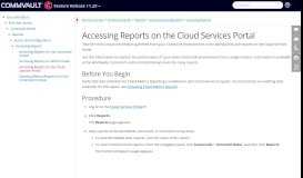 
							         Accessing Reports on the Cloud Services Portal - CommVault ...								  
							    