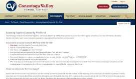 
							         Accessing Sapphire Community Web Portal - Conestoga Valley								  
							    