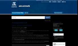 
							         Accessing student email - ask.unimelb Home - University of Melbourne								  
							    