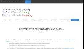
							         Accessing the CofE database and portal | The Diocese of Leeds ...								  
							    