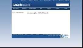 
							         Accessing the CUNY Portal - Baruch College - The City University of ...								  
							    