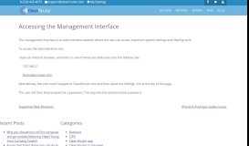 
							         Accessing the Management Interface - Clean Router								  
							    