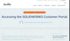
							         Accessing the SOLIDWORKS Customer Portal & Unlocking features								  
							    