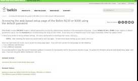 
							         Accessing the web-based setup page ... - Belkin Official Support								  
							    
