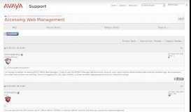 
							         Accessing Web Management - Avaya Support Forums								  
							    