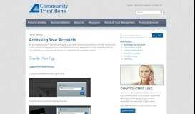 
							         Accessing Your Accounts › Community Trust Bank								  
							    