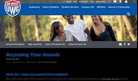
							         Accessing Your Awards - UWG								  
							    