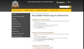 
							         AccessRio Portal Log In Instruction | Information Technology Services								  
							    