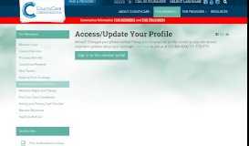 
							         Access/Update Your Profile - CountyCare								  
							    