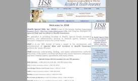 
							         Accident & Health Insurance - HSR								  
							    