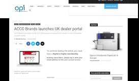 
							         ACCO Brands launches UK dealer portal | OPI - Office Products ...								  
							    