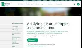 
							         Accommodation: Applying for on-campus ... - University of Roehampton								  
							    