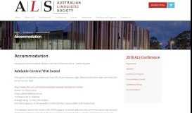 
							         Accommodation - Australian Linguistic Society								  
							    