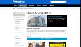 
							         Accommodation | Coventry University								  
							    
