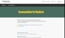 
							         Accommodation for current residents | Goldsmiths, University of London								  
							    