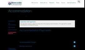 
							         Accommodation Payments - Accommodation - Newcastle University								  
							    
