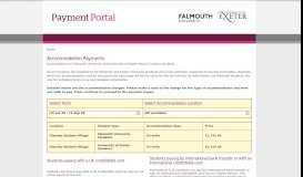
							         Accommodation Payments - Payment Portal - Falmouth University								  
							    