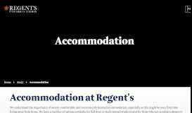 
							         Accommodation - Regent's University London								  
							    