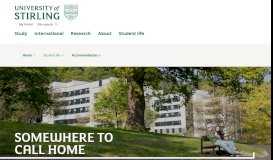 
							         Accommodation | Student life | University of Stirling								  
							    