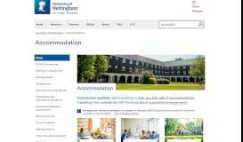 
							         Accommodation - The University of Nottingham								  
							    