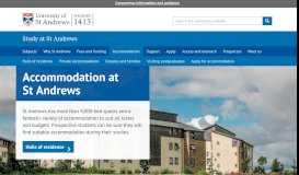 
							         Accommodation | University of St Andrews								  
							    
