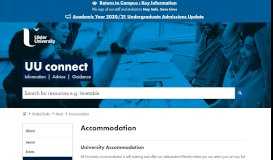 
							         Accommodation - UU Connect - Ulster University								  
							    