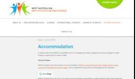 
							         Accommodation - West Australian Institute of Further Studies								  
							    