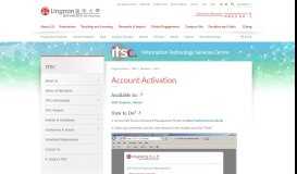 
							         Account Activation - IAM - Services - ITSC - Lingnan University								  
							    