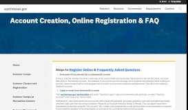
							         Account Creation, Online Registration & FAQ | Parks and ...								  
							    