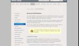 
							         Account Definitions - iPass Help - iPass Inc.								  
							    