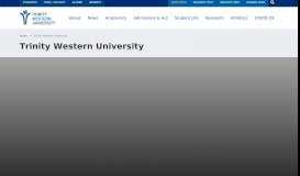 
							         Account Information | Trinity Western University								  
							    