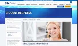 
							         Account Information/SharkLink ID | Nova Southeastern University								  
							    