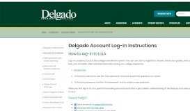 
							         Account Instructions - Delgado Community College								  
							    