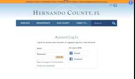 
							         Account Log In | Hernando County, FL								  
							    