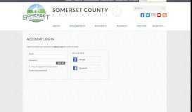 
							         Account Log In | Somerset County								  
							    