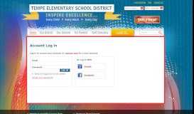 
							         Account Log In | Tempe Elementary School District No3								  
							    
