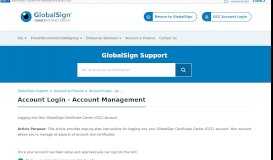 
							         Account Login - Account Management - GMO GlobalSign								  
							    