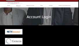 
							         Account Login | Advanced Financial Planning, LLC								  
							    