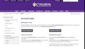 
							         Account Login | Concordia University Texas - Austin								  
							    