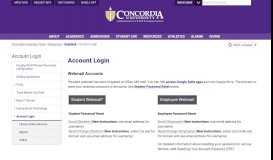 
							         Account Login | Concordia University Texas								  
							    