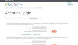 
							         Account Login | The Myers-Briggs Company								  
							    