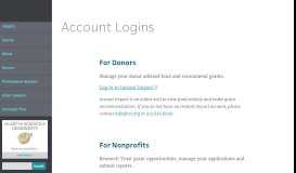 
							         Account Logins - The Chicago Community Trust								  
							    